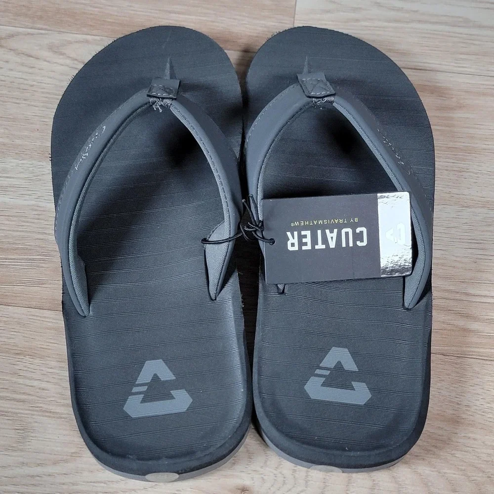 Cuater Flip Flops Mens Size 8 Gray Travis Mathew Shallows Thong Sandals Beach